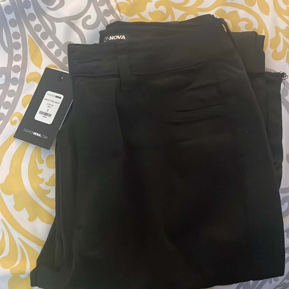 Black flare pants